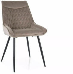 SIGNAL MEBLE Agat Velvet Rombusz Étkezőszék Bársony Sötétbézs Fém Vázzal (SIG-AGATVCCBE) - pepita