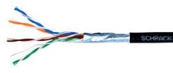 Schrack Cablu Schrack, F/UTP Cat. 5e, HSEKF424E3, 4x2xAWG24, PE de exterior, negru, cutie (HSEKF424E3)