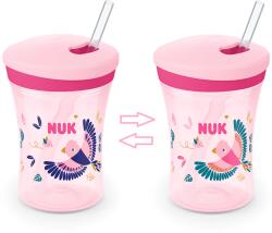 Nuk Чаша със сламка Nuk Evolution - Action Cup, 230 ml, 12+ месеца, Chameleon, Розова (10255574-Розов)