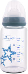 Baby Care Бебешко стъклено шише Lorelli - Anti Colic, 120 ml, Moonlight Blue (10200870004)