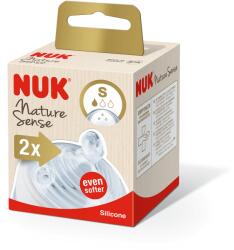 Nuk Силиконови биберони NUK - Nature Sense, Softer, размер S, 2 броя (old- 10709304)