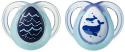 Tommee Tippee Ортодонтични залъгалки Tommee Tippee - Night Time, Кит, 0-6 m, 2 броя (TT.0085.003)