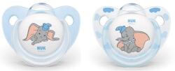 Nuk Силиконови залъгалки NUK - Dumbo, 0 - 6 месеца, 2 броя + кутийка за съхранение и стерилизация (10730524)