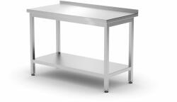  Fali asztal polccal - csavarozott, mélység: 600 mm, HENDI, Profi Line, 1200x600x(H)850mm (811474)
