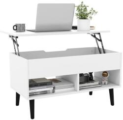 Timeless Tools Dohányzóasztal emelhető asztallappal, fehér (PRO87209465)