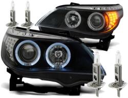  ÚJ Fényszórók BMW E60/E61-hez 2003-tól 2007-ig LED IRÁNYJELZŐ + H1