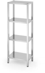  Tárolóállvány 4 teljes polccal - csavarozott, HENDI, Kitchen Line, 600x400x(H)1800mm (812501)