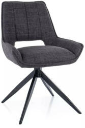 SIGNAL MEBLE Tello Bjorn Forgó Szék Sötétszürke Szövet Fekete Vázzal (SIG-TELLOBJCCSZ) - pepita