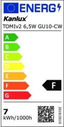 Kanlux LED Fényforrás KANLUX TOMIv2 LED / TOMIv2 6, 5W GU10-CW Fényforrás (34969) (34969)