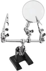  NAR0044 Asztali nagyító, rögzítőcsipeszekkel, harmadik kéz (NAR0044)