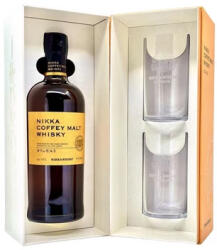 NIKKA WHISKY Coffey Malt whisky ajándékcsomag 2 pohárral 45% 0.7l drs
