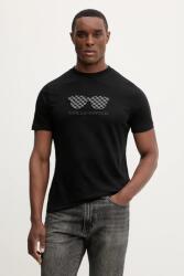 Karl Lagerfeld pamut póló - fekete L - answear - 47 290 Ft