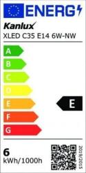 Kanlux LED Fényforrás KANLUX XLED C35 / XLED C35 E14 6W-NW Fényforrás (35273) (35273)