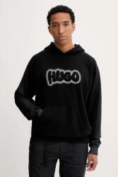 HUGO Blue pamut melegítőfelső - fekete S - answear - 30 990 Ft