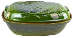 BestCook Római tál 5 literes 38*24*15 cm mázas agyag ovális búza dekor 6960232606 (6960232606)