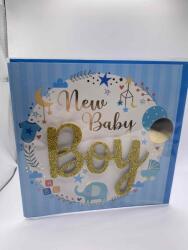  New Baby Boy babaváró képeslap fiúknak, kék
