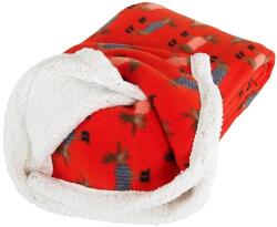  Sherpa pléd mikroplüssből BUFFALO DEER piros Méret: 150 x 200 cm