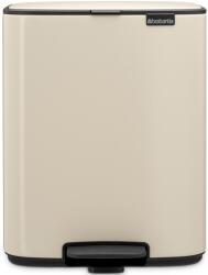 Brabantia 238024 Bo Pedal Bin Pedálos Hulladékgyűjtő, 12 L Acél, Vlágos Bézs