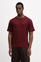 Tommy Hilfiger pamut póló - burgundia XXL - answear - 15 990 Ft