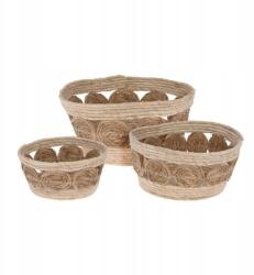 H&S Decoration Fonott Kosár tálca Patera 3db gyümölcs Boho Etno (KR2002220)