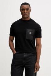 Karl Lagerfeld pamut póló - fekete 3XL - answear - 41 490 Ft