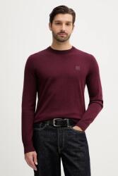 BOSS Orange gyapjúkeverék pulóver - burgundia XXXL