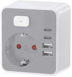 Technik Stecher Schuko, 2x USB-A, 2x USB-C, intrerupator Technik TPA34 (ELAD-TPA34-THK)