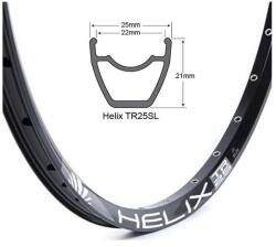 SunRinglé Helix TR25 MTB felni, 27, 5 colos (584x25/21 mm), 28H, tárcsafékes, illesztett, TL-Ready, fekete