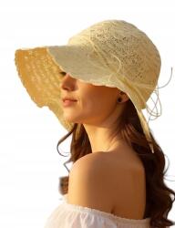 Royalfashion Női szalma kalap Charming Bow Univerzális