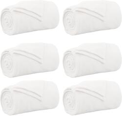 vidaXL Takarók 6 pcs Fehér 220 x 240 cm Gyapjú (42016815)