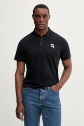 Karl Lagerfeld pamut póló - sötétkék L - answear - 47 290 Ft