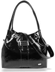 ZELLIA Női Válltáska Zvn24008 Fekete lakk (ZLK-zvn24008-37929763)