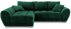 Windsor & Co Sofas Nuage palackzöld kinyitható sarokkanapé bársony kárpittal, bal oldali - Windsor & Co Sofas