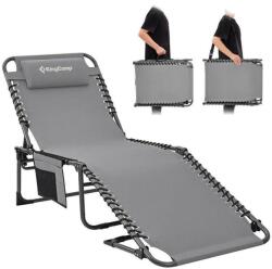 KINGCAMP Összecsukható napozóágy KING CAMP Berlin B10 - 190 x 59 cm szürke