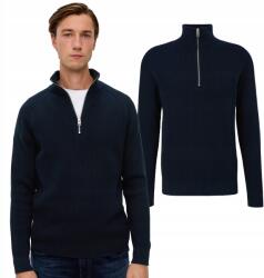 s.Oliver Férfi pulóver s. Oliver sötétkék S félig cipzáras Regular Fit (10.3.11.17.170.2133820.5978.S)