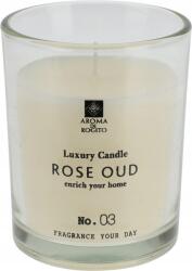 H&L AromaTube illatos gyertya 8×10 cm Rózsa és oud, krémszínű (A958-0C-00)