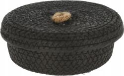 H&L BlackTwist S tárolókosár (16×6, 5 cm) fekete, tetővel (A961-0S-00)