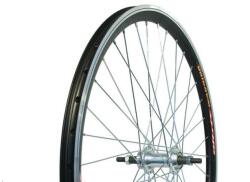  Kerék 26-os hátsó duplafalú warior fekete felni menetes alu. agy ezüst