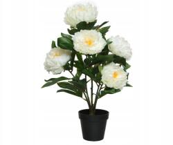 Kaemingk Bazsarózsa bokor cserépben, 57cm, fehér, Ksd (801071)