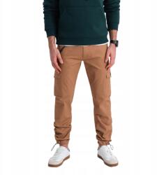 Ombre Világosbarna cargo nadrág férfiaknak zsebekkel V3 OM-PACG-0189 S