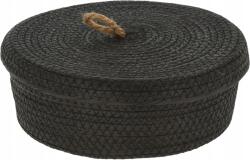 H&L BlackTwist M tárolókosár (21×8, 5 cm) fekete, tetővel (A961-0M-00)