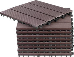 Strend Pro Garden WPC fahatású teraszburkolat készlet, PP, 31x31x2, műanyag, 9 db (STP01255640)