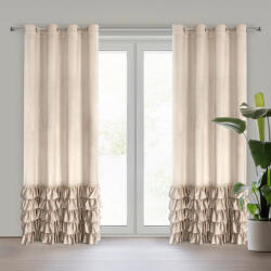 Takoy Draperie CARLI din velur decorată cu volane și dungă sclipitoare de cristale 140 x 250 cm-HF-454017