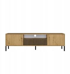 Topeshop Rtv Szekrény Tölgy Artisan 160 CM Bordázott Modern Tv Szekrény (RTV160 KAMARO ARTISAN SLIM/GŁ KPL)