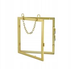  Arany Képkeret szárított virágok nyitható 20x19cm (PL22DJK21-110)