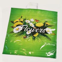  Szalagfüles táska, 40 x 50 cm, vidám tavaszi mintával 50 db/csomag