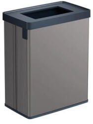 Keter Szelektív hulladékgyűjtő, fedél nélküli, 54 liter, CURVER "Verto Recycle", szürke/fekete (UCVER54F) - onlinepapirbolt