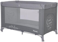 Lorelli Noemi 1 fix utazóágy - Cool Grey Star - aprotalpak
