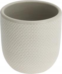 H&L Weave L virágcserép (17, 5x17, 5x17 cm) krémszínű, matt textúrával (A956-0L-BE)