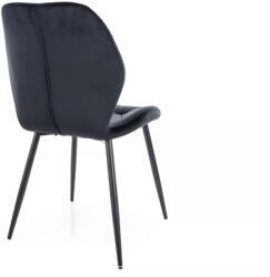  Rick Velvet Geometrikus Bársony Étkezőszék Fekete (SIG-RICKVCC)
